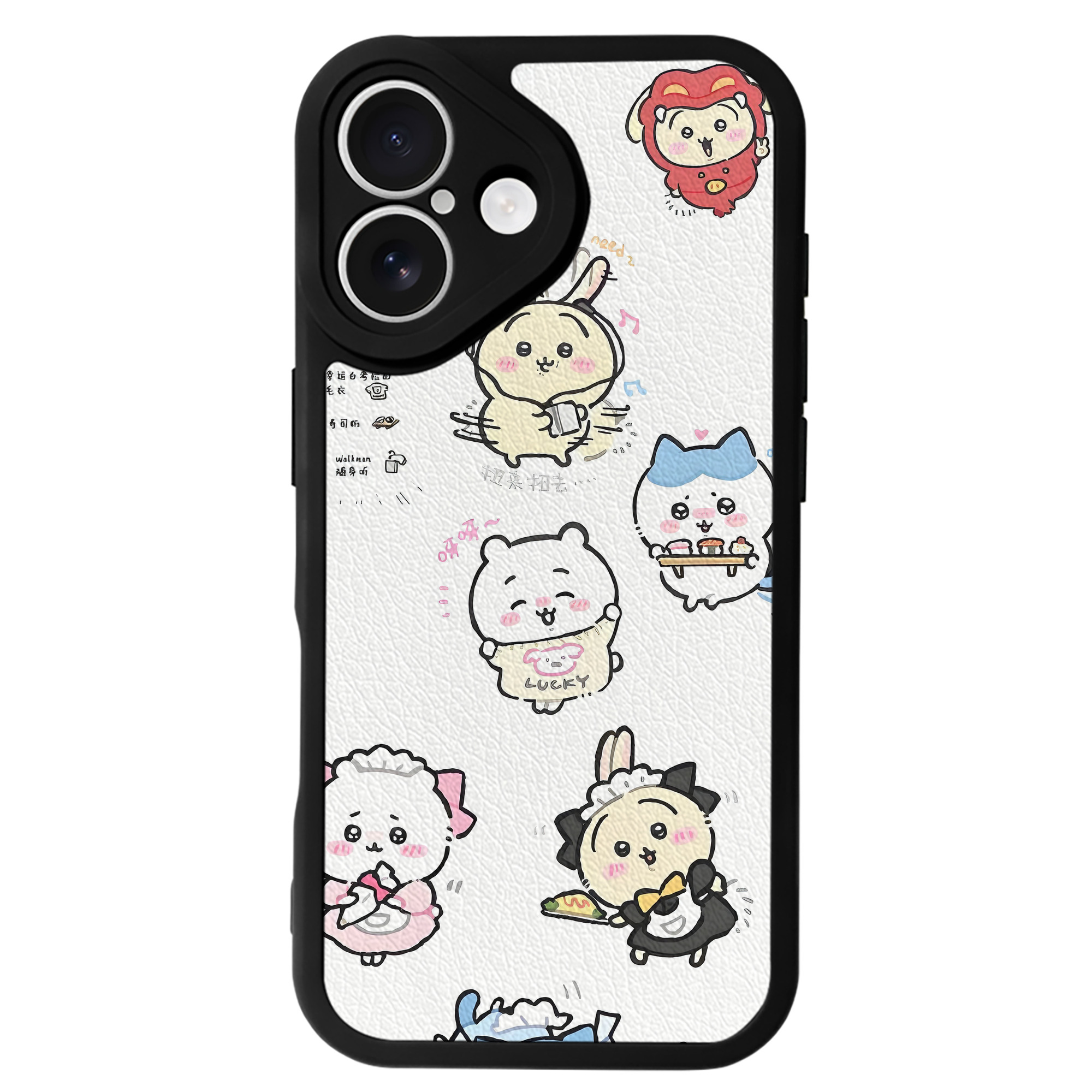 （画像用） ちいかわ Chii-kawa 【iPhone 16シリーズ対応】シリコンスマホケース（レザー調） 材質：シリコン